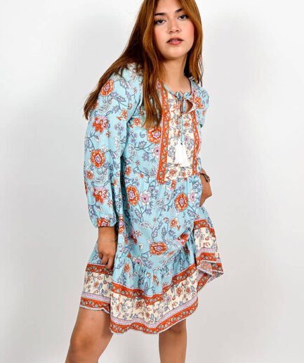 Vestido corto azul
