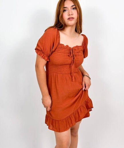 Vestido corto color shedron