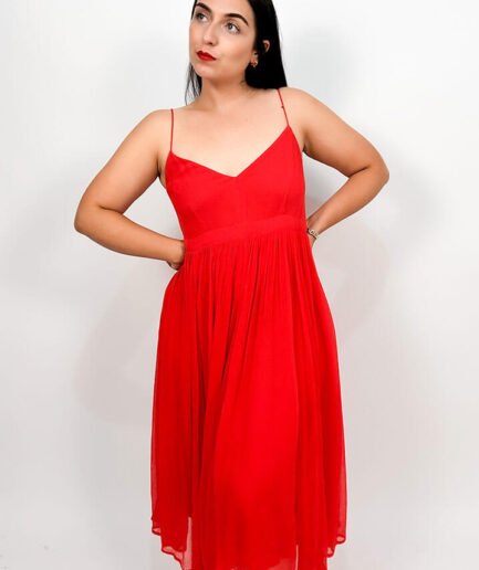 Vestido midi rojo