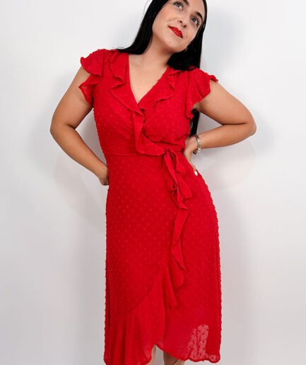 vestido largo rojo