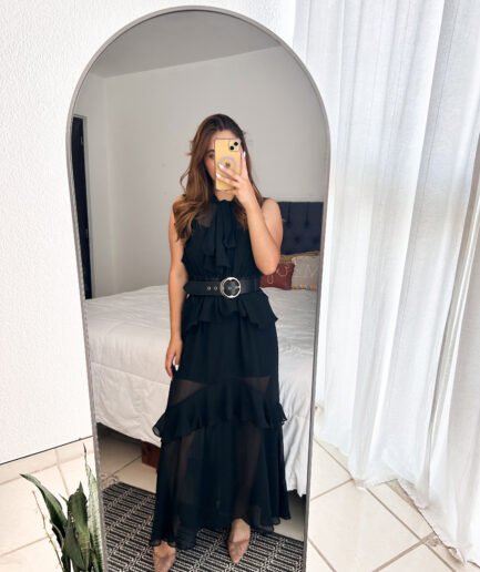 Vestido largo color negro